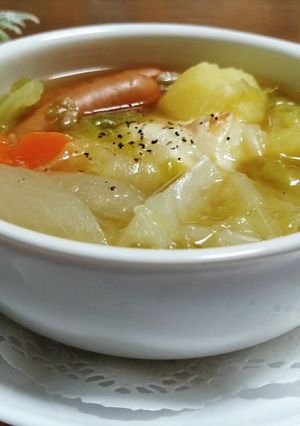 お餅の簡単ポトフ ～時々チーズ入り～-レシピのメイン写真