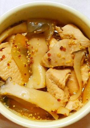 簡単❁鶏むね肉とエリンギの粒マスタード煮-レシピのメイン写真