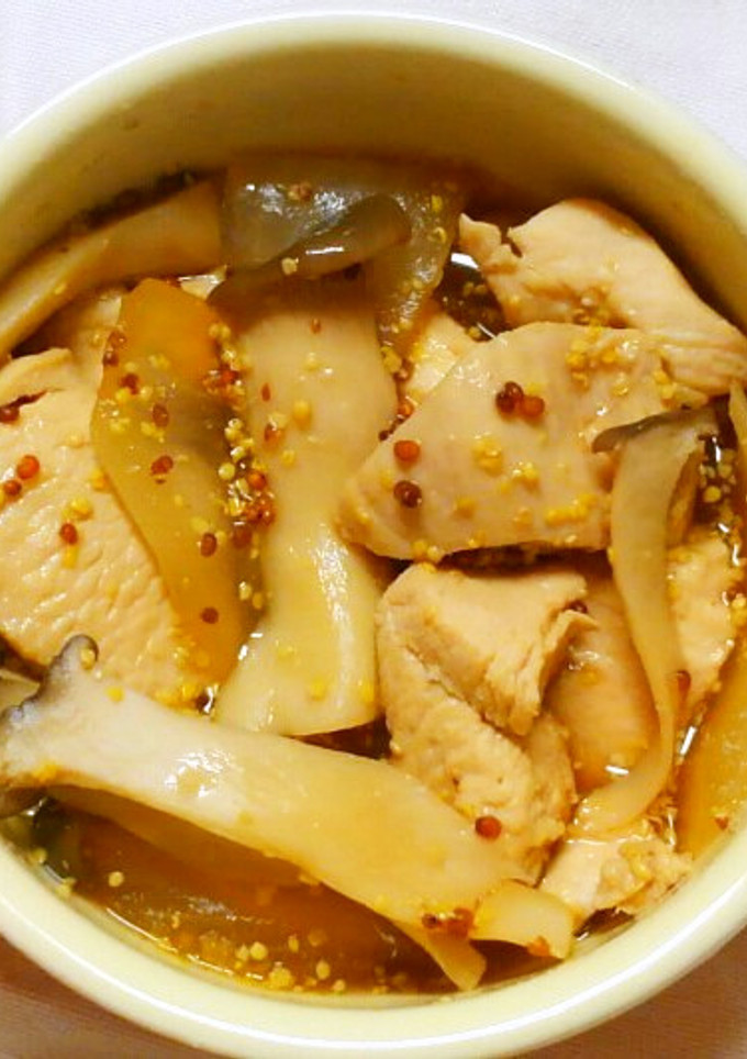 簡単❁鶏むね肉とエリンギの粒マスタード煮-レシピのメイン写真