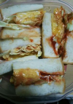 焼き卵とキャベツのさんどいっち-レシピのメイン写真