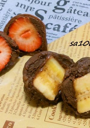白玉粉でやわらか!フルーツ生チョコ大福!-レシピのメイン写真