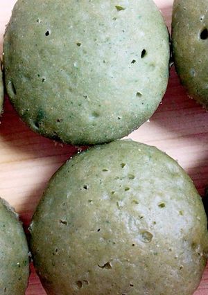 離乳食*バナナきな粉ほうれん草の蒸しパン-レシピのメイン写真