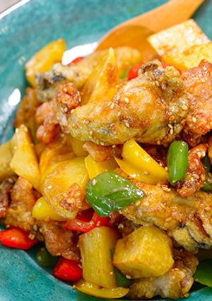 牡蠣と肉と野菜の揚げ煮-レシピのメイン写真