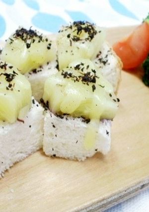赤しそとチーズのパイナップルトースト-レシピのメイン写真