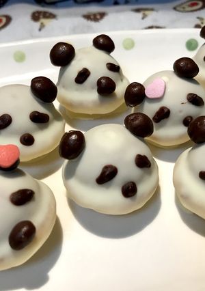バレンタイン簡単大量★可愛いパンダチョコ-レシピのメイン写真