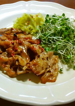 豚シャブ肉　鮒寿司の飯×醬油ダレ炙り焼き-レシピのメイン写真