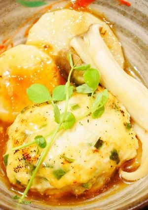 豆腐ハンバーグ和風あんかけ-レシピのメイン写真