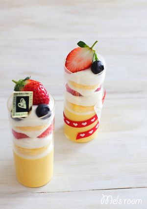 プリンショートケーキ*プリンアラモード-レシピのメイン写真