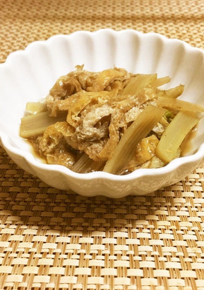 ほっこり♪うどと油揚げの煮物-レシピのメイン写真