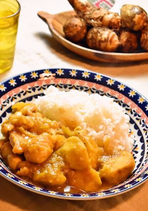 里芋と鶏ムネ肉の時短フライパンカレー☆-レシピのメイン写真
