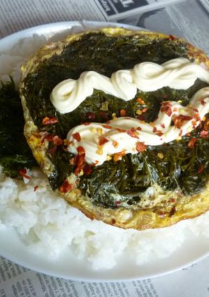 あかもく入りオムレツのカフェ丼-レシピのメイン写真