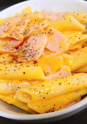 卵、マヨ!ズボラ飯☆カルボナーラ風ペンネ-レシピのメイン写真