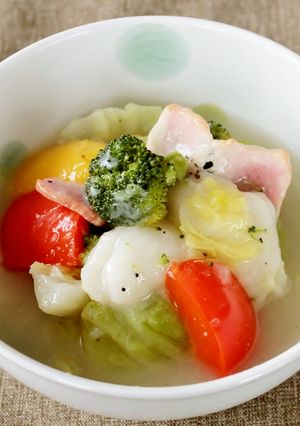 レンジで！とろんとおいしい！簡単餅ポトフ-レシピのメイン写真