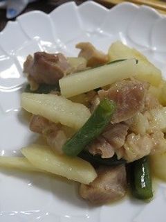 長いもと鶏肉の甘酢炒め-レシピのメイン写真