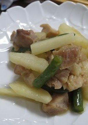 長いもと鶏肉の甘酢炒め-レシピのメイン写真