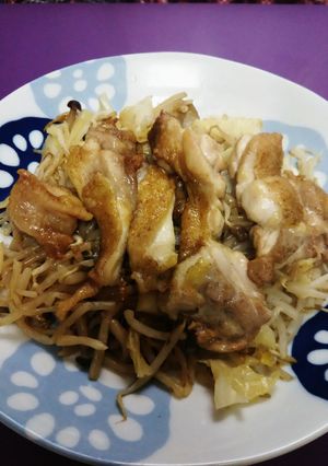 ビストロでグリルチキンともやし炒め-レシピのメイン写真