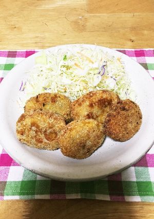 南瓜の煮物リメークで、簡単南瓜コロッケ！-レシピのメイン写真