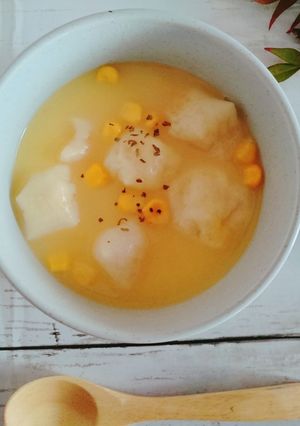 お餅入りカップスープ-レシピのメイン写真