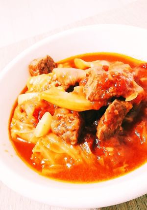 カレー用の安い牛肉でカフェメニュー！？-レシピのメイン写真