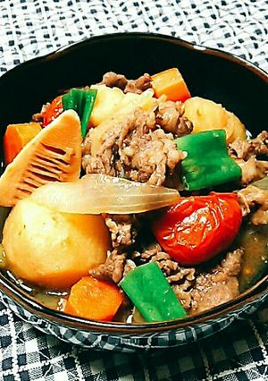プチトマト入り肉じゃが-レシピのメイン写真