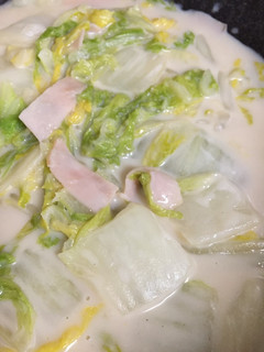 簡単白菜とハムのクリームソース煮-レシピのメイン写真