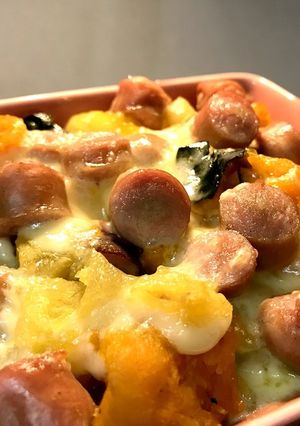 煮物が大変身!かぼちゃウィンナーグラタン-レシピのメイン写真