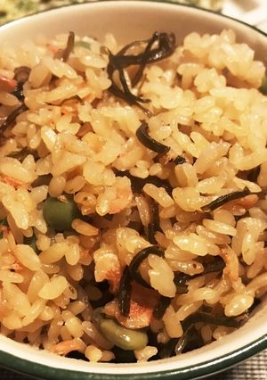 桜えびと塩昆布の炊き込みご飯-レシピのメイン写真