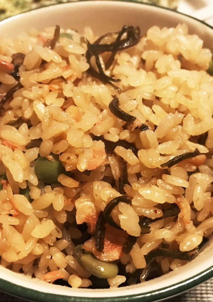 桜えびと塩昆布の炊き込みご飯-レシピのメイン写真