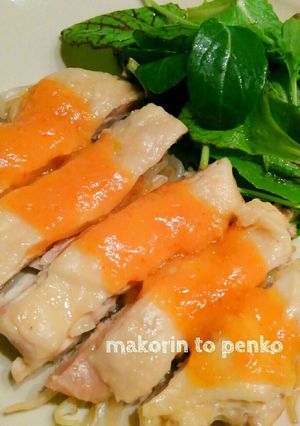 レンジで簡単！鶏もも肉のピリ辛味噌ソース-レシピのメイン写真