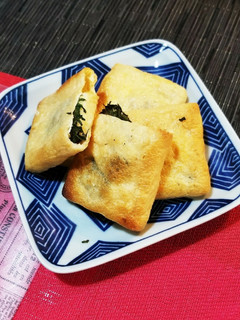 厚揚げとチーズ、大葉の油揚げ焼き-レシピのメイン写真