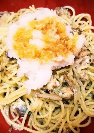 オイルサーディン缶詰めの和風おろしパスタ-レシピのメイン写真