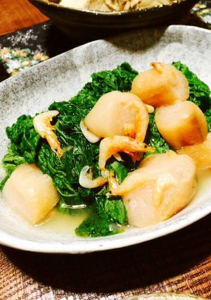 青菜の桜海老お麩あんかけ-レシピのメイン写真