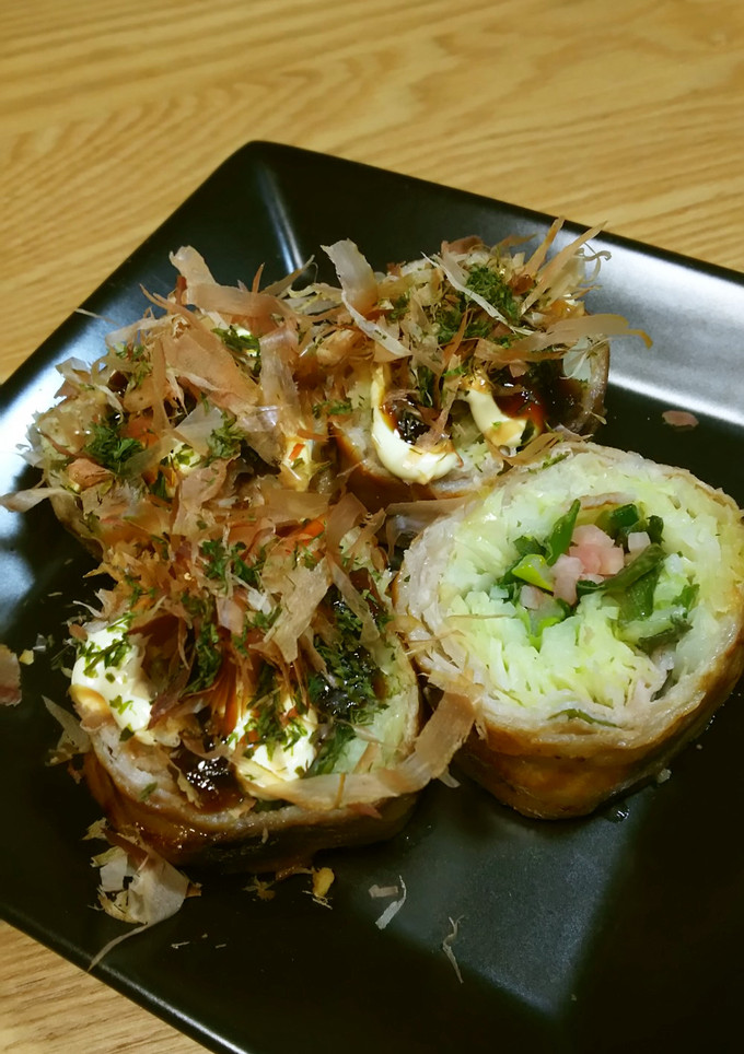 簡単低糖質☆小麦粉不使用のお好み焼き風♪-レシピのメイン写真