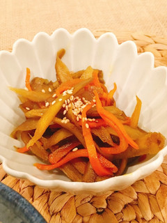やみつき♡きんぴらごぼう カレー風味-レシピのメイン写真