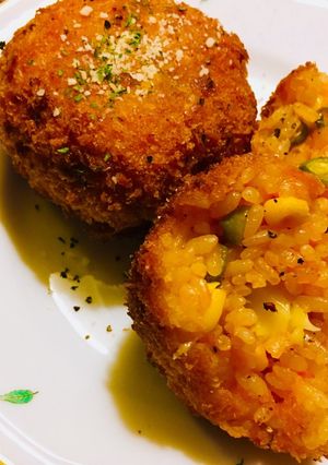 ザクっ!と揚げ焼きライスコロッケ-レシピのメイン写真