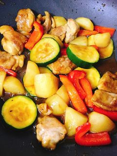 鶏肉と野菜のカレー炒め-レシピのメイン写真