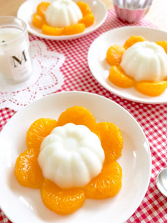 みかんと一緒に♡牛乳かん-レシピのメイン写真