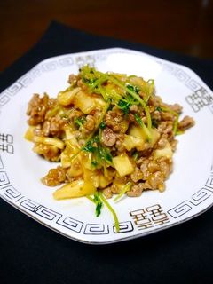 簡単!豆苗とはんぺんの肉みそ炒め-レシピのメイン写真