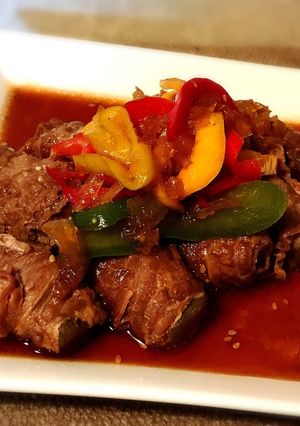 簡単!ヘルシー!牛バラ肉のこんにゃく巻き-レシピのメイン写真