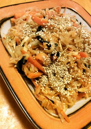 人参キムチ切干大根ワカメのごま油炒め-レシピのメイン写真