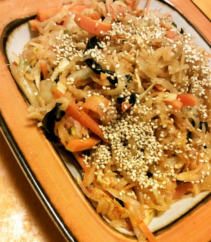 人参キムチ切干大根ワカメのごま油炒め-レシピのメイン写真