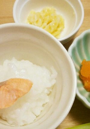 ある日の離乳食 もぐもぐ期 ①-レシピのメイン写真