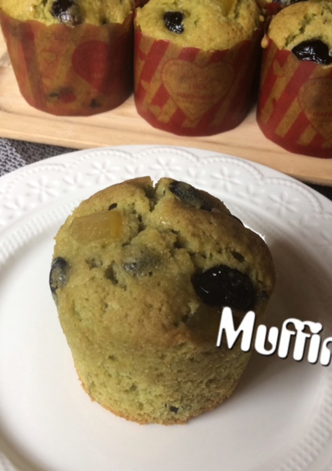 黒豆と栗の抹茶マフィン-レシピのメイン写真