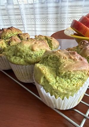 米粉で簡単　抹茶レーズンマフィン-レシピのメイン写真