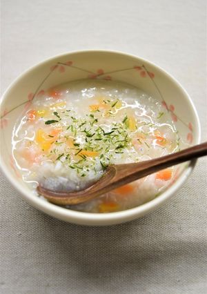 人参と青のり入りしらす粥(離乳食中期~)-レシピのメイン写真