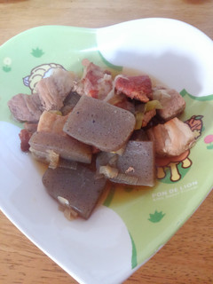 豚ブロックの蒟蒻煮。-レシピのメイン写真