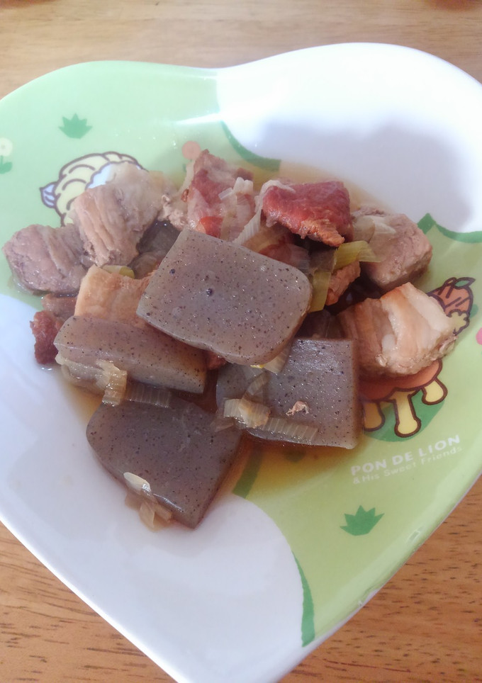 豚ブロックの蒟蒻煮｡-レシピのメイン写真