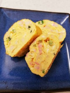 お弁当おかず☆ネギとかまぼこ卵焼き-レシピのメイン写真