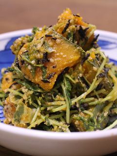 かぼちゃと豆苗の酢ごま和え-レシピのメイン写真