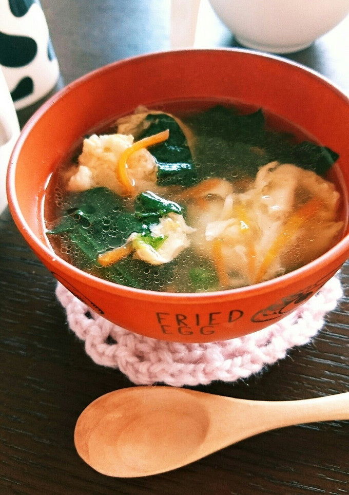 ふわ卵と人参,ほうれん草のスープ‼-レシピのメイン写真